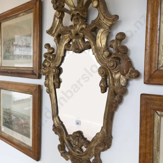 Florentine Style Gilt Wood Wall Mirror