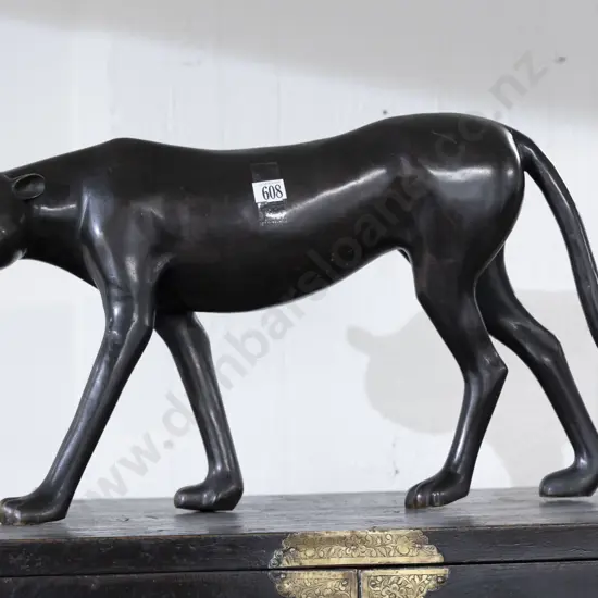 Large Bronze Figure of a Panther