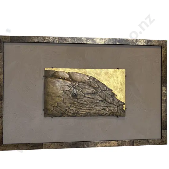 A Fine Quality Japanese Bronze Plaque 'Gander'