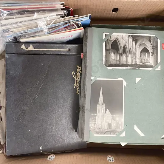 Quantity of Assorted Vintage Photo & Postcard Albums