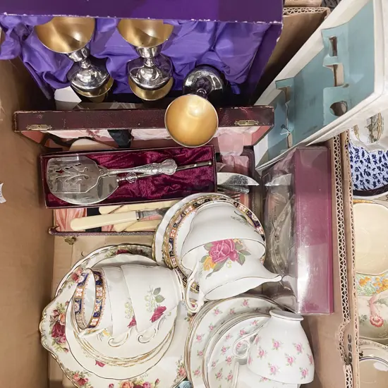 Quantity of Assorted Plated Ware and Fancy Tea China