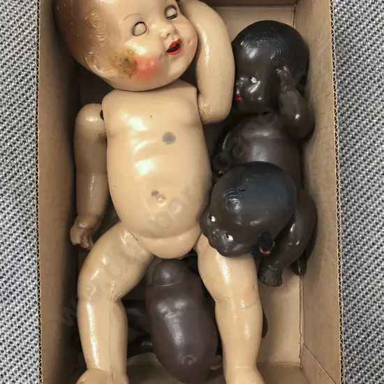 Box Lot of Assorted Vintage Dolls