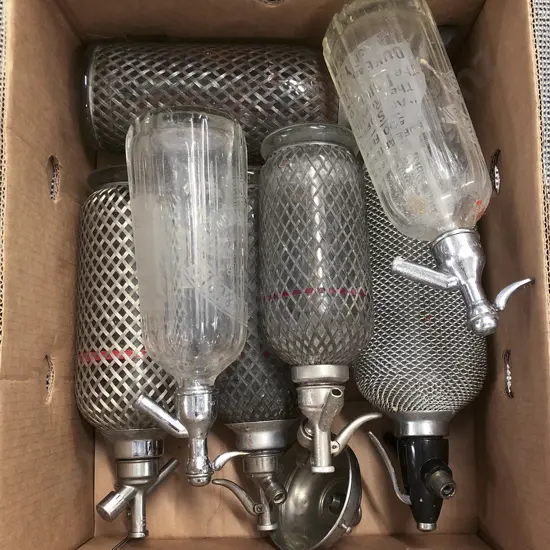 Quantity of Assorted Vintage Soda Syphons