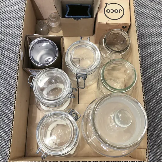 Quantity of Assorted Storage Jars etc