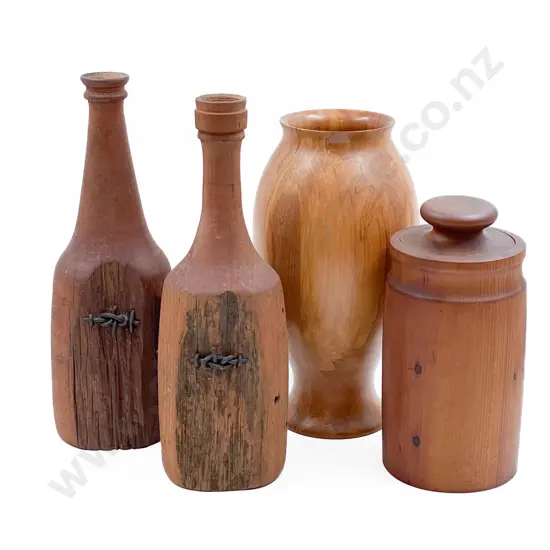 Four Pieces of Decorative Turned Wood