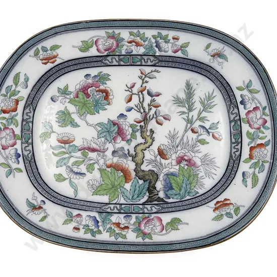 Victorian Dresden Meat Ashet