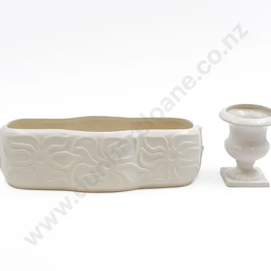 Crown Lynn Flower Trough (Hairline Crack) and Other