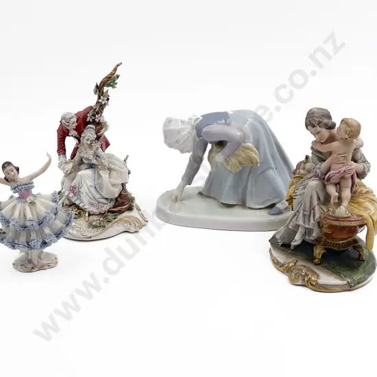Four Assorted Fancy China Figures
