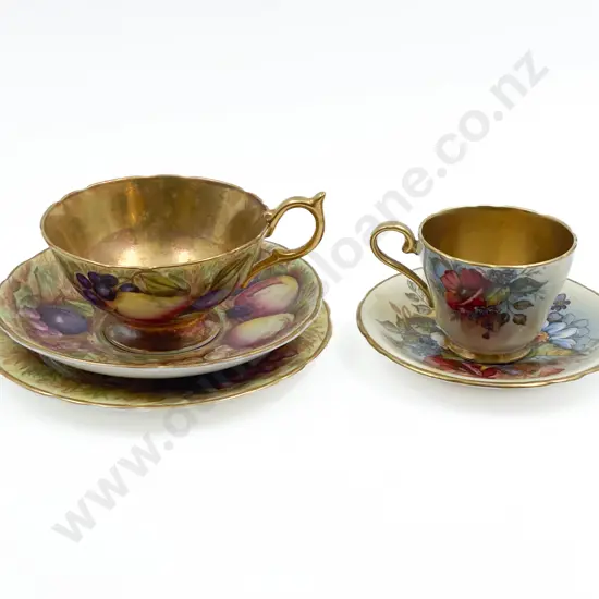 Aynsley Fancy China Trio together with Aynsley Cup and Saucer