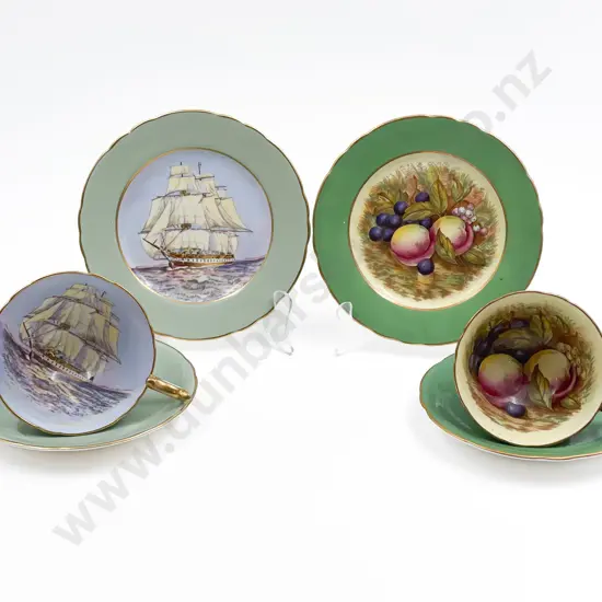 Two Aynsley Fancy China Trios