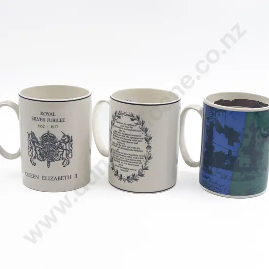 Three Wedgwood Commemorative Mugs