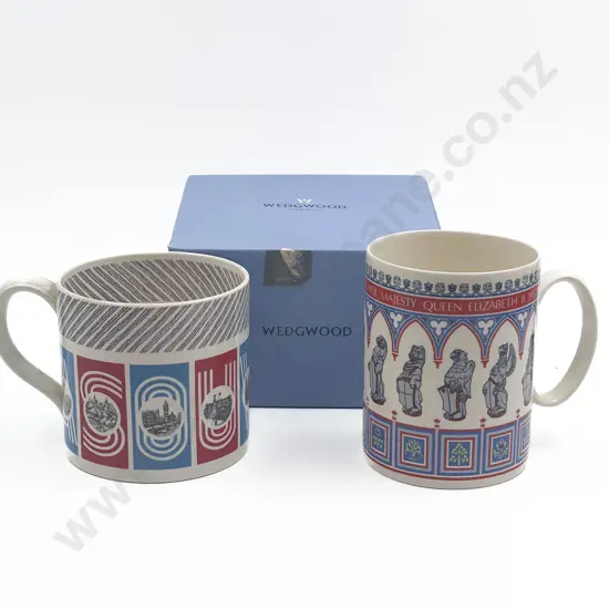 Two Wedgwood Commemorative Mugs