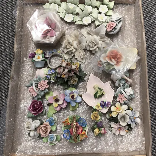 Quantity of Assorted Fancy China Floral Ornaments
