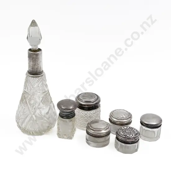 7 Various S/S Dressing Table Jars