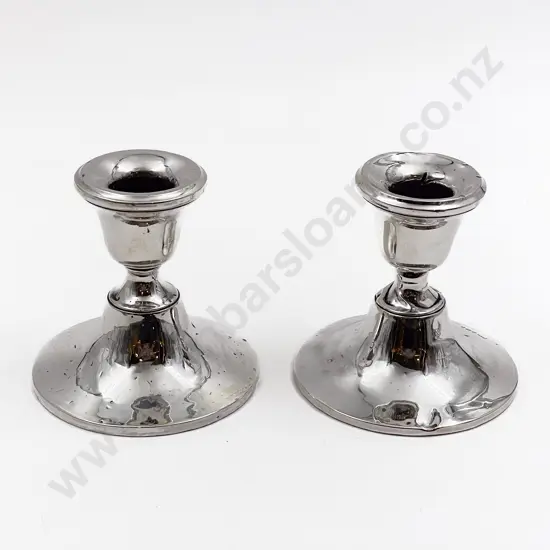 Pair of Sterling Silver Candle Holders