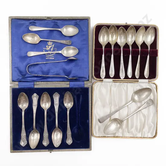 Case Set of Six S/S Teaspoons with Eleven other S/S items