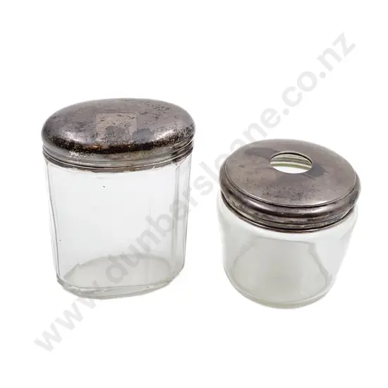 Two S/S Topped Vanity Jars