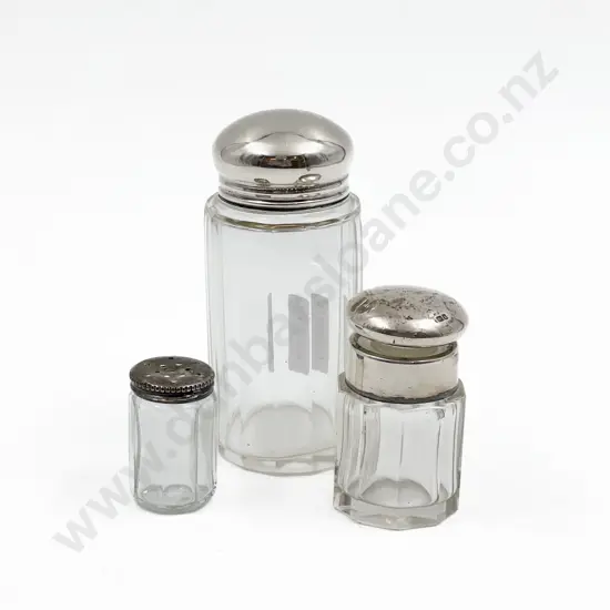 Three S/S Topped Small Jars