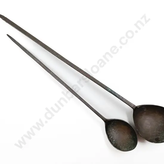 Two Copper Fire Ladles