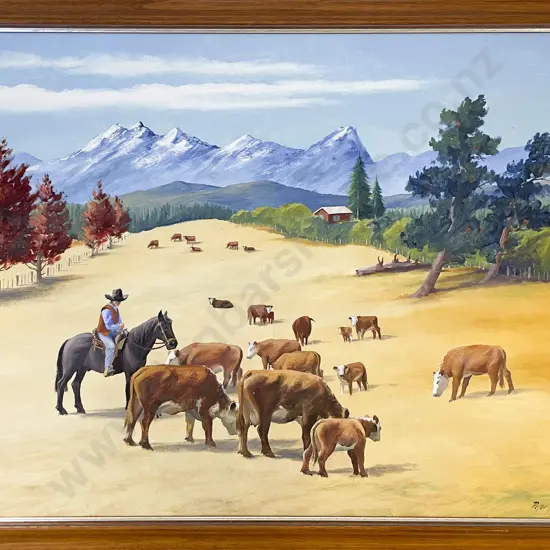 Peter Scaife - Farm Scene - Oil on Board