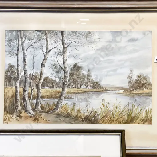 A.A. Prout - Silver Birches - W/C on Paper