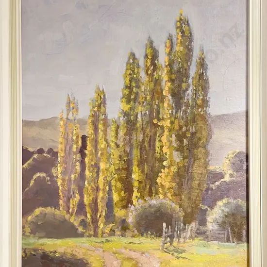 Indistinctly Signed - Tall Trees - Oil on Board