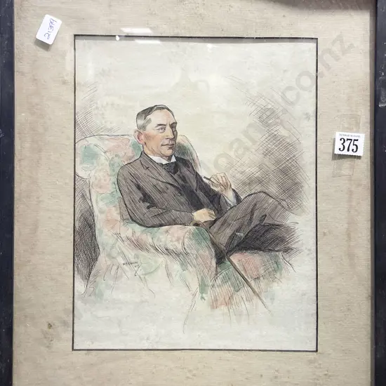 Walter Armiger Bowring (1874-19310 - Portrait Study