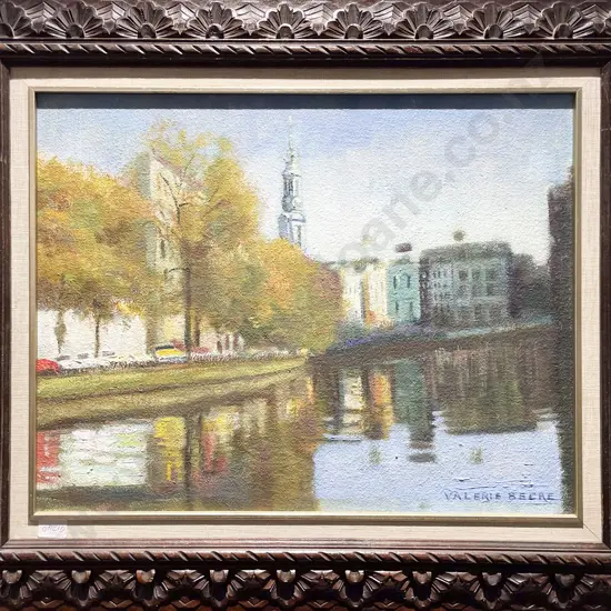 Valerie Beere - Amsterdam Waterfront - Oil on Board