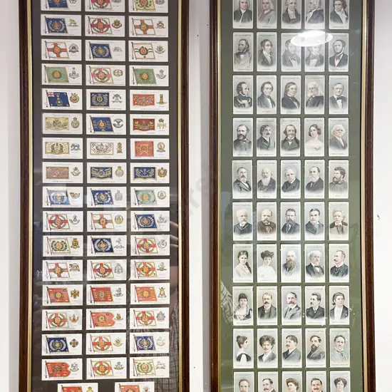 Two Framed Displays of Cigarette Cards