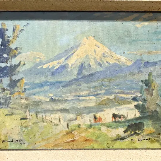 Bernard Aris - Mount Egmont - Oil on Board