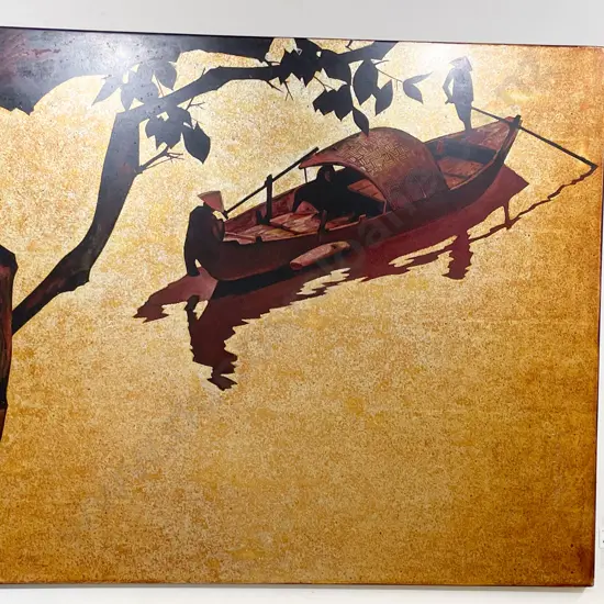 Two Asian Decorative Lacquer Works