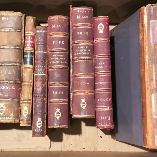 Quantity of Vintage Leather Law Reference Volumes