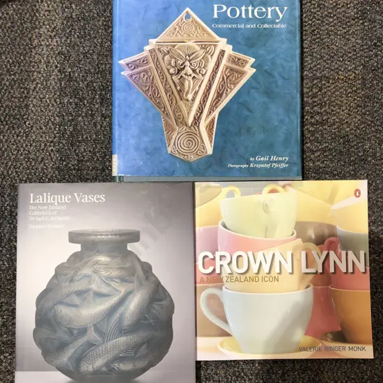 Two NZ Pottery Reference Together with Lalique Reference