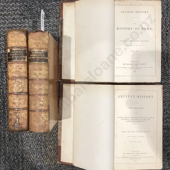 Turners Domestic Architecture Vol. I & II Together with Two Ancient History Volumes