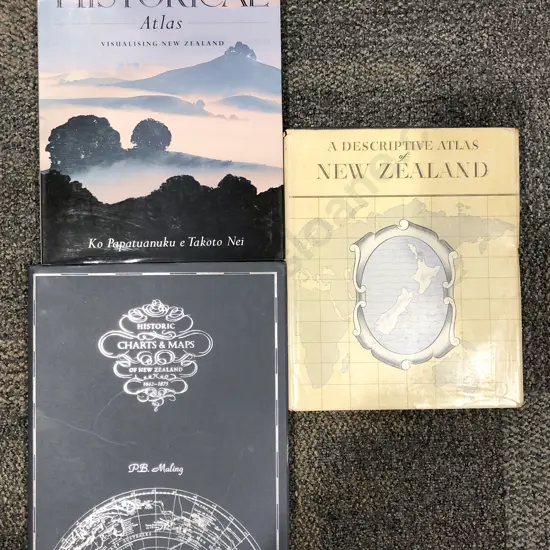 Historic Charts and Maps of NZ Together with Two Other NZ Reference
