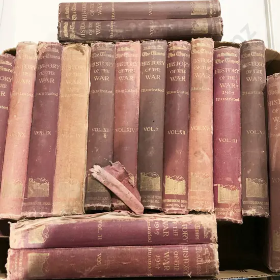 Sixteen Various Volumes of The Times History of The War