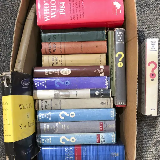 Box of Assorted Who's Who in NZ Books