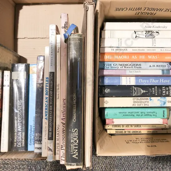 Two Boxes of Assorted NZ Reference Books