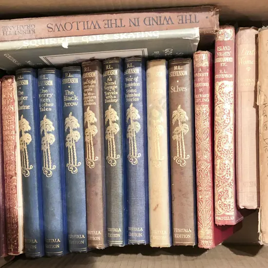 Small Box of Assorted Vintage Books Including The Wind and the Willows