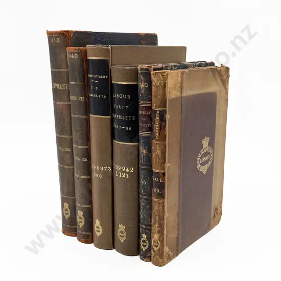 6 Volumes Of Bound Vintage Pamphlets