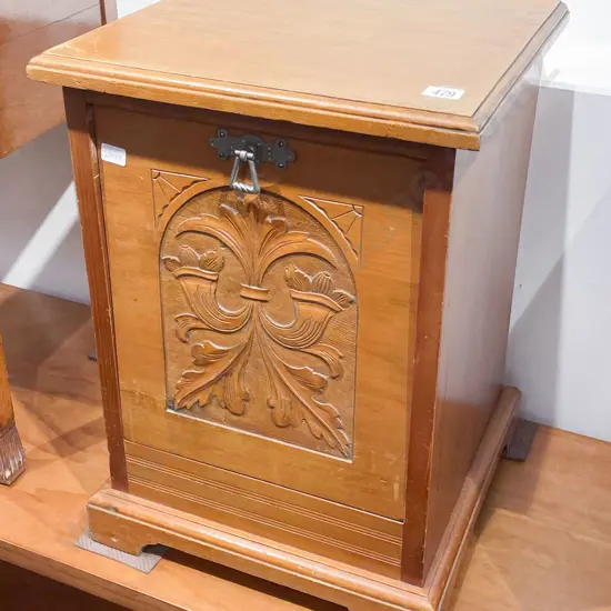 Colonial Kauri Drop Front Coal Scuttle