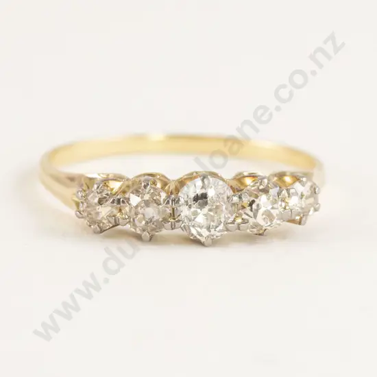 18ct Five Stone Diamond Bridge Ring