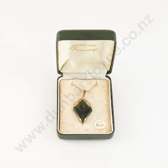 NZ 9ct Greenstone Pendant