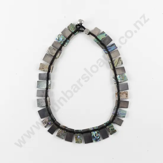 NZ Silver and Paua Necklace