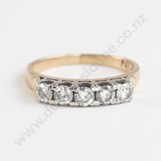 14ct Ten Stone Diamond Eternity Band Ring