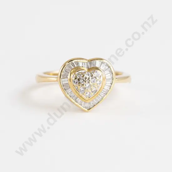 18ct Diamond Heart Dress Ring