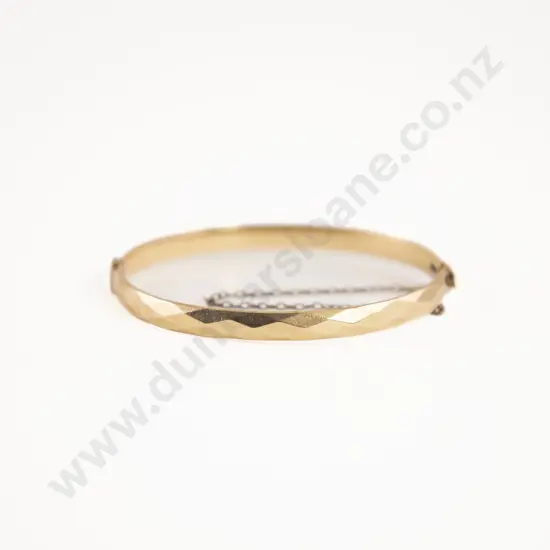 9ct Metal Core Hinged Snap Bangle