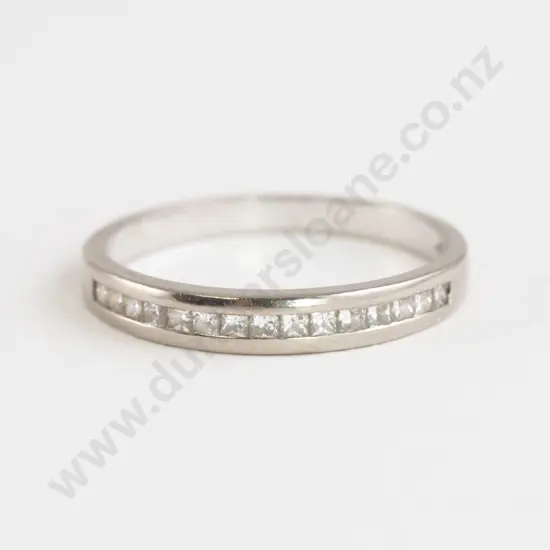 18ct White Gold 15stone Diamond Eternity Band Ring
