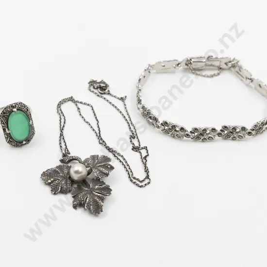 Sterling Silver and Marcasite Bracelet