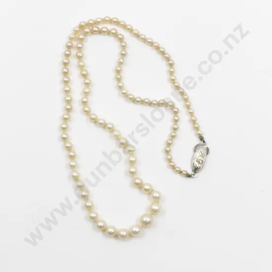 Single Strand Graduated Cultured Pearl Necklace